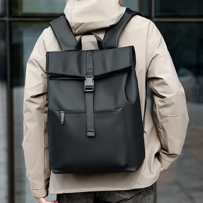 双肩包男士潮牌通勤出差电脑背包男款轻便简约高中生大学生书包男