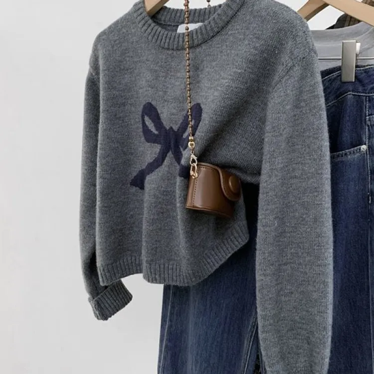 短款毛衣女秋冬季加厚2024新款爆款小个子内搭打底针织衫上衣