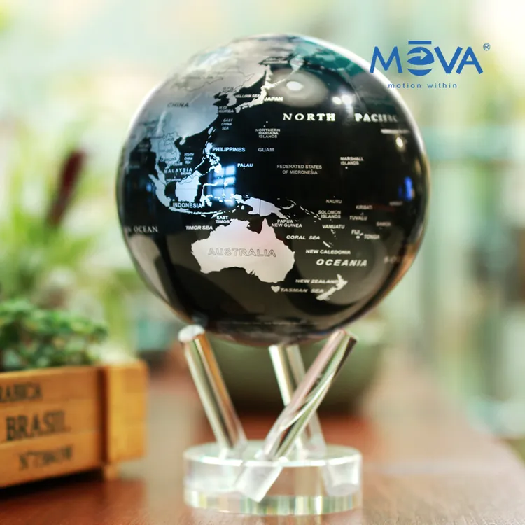 mova光能自转地球仪办公书房创意礼品摆件卫星云图科技悬浮地球仪