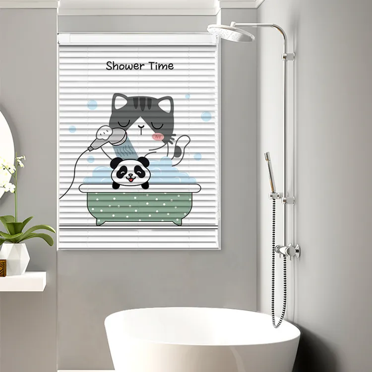 多层百叶窗帘免打孔遮光帘防窥防水定制家用厕所浴室窗户遮挡帘