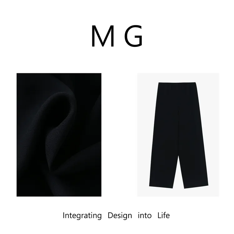 木岸 【真我醋酸裤】MUAN定制高定系列醋酸休闲裤女DS-8883