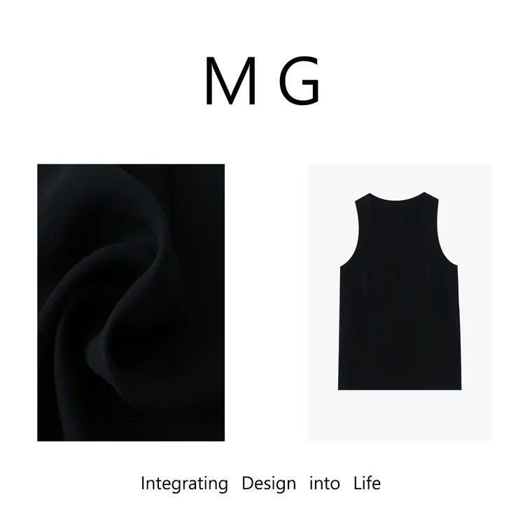 木岸【真我醋酸背心】MUAN定制高定宽松醋酸背心裙上衣女DS-8871