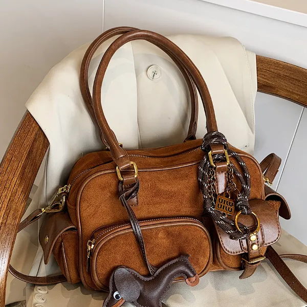 磨砂复古大容量包包女2026秋冬新款单肩包时尚洋气百搭通勤斜挎包