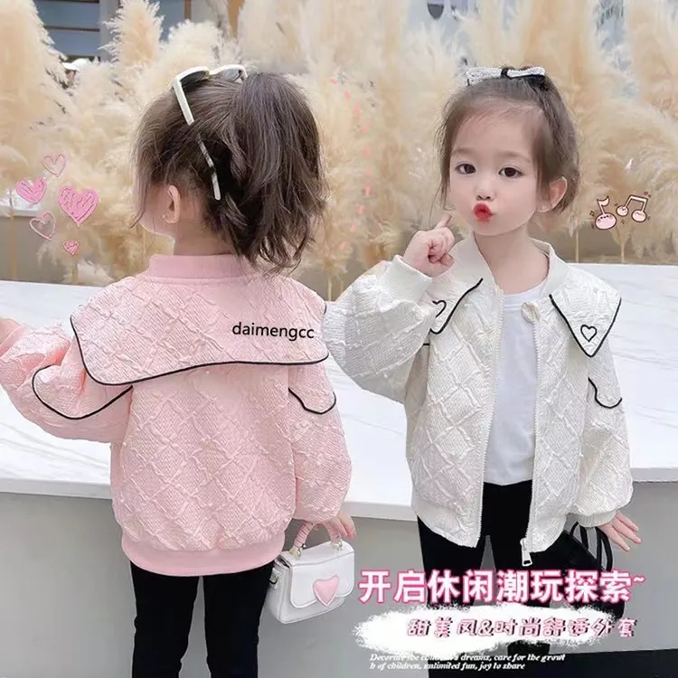 女童秋装外套小女孩韩版洋气时尚网夹克衫休闲儿童时髦春秋上衣