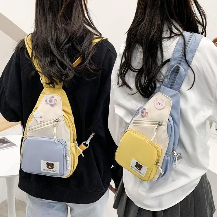 新款多功能包包女港风时尚胸包女大学生秋季ins百搭小背包斜挎包
