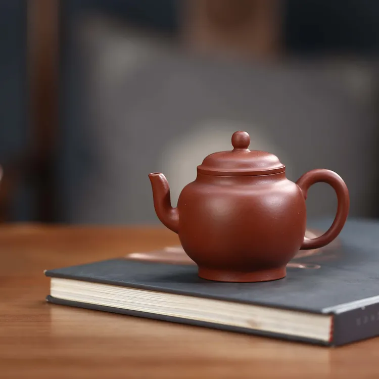 壶趣茶聊宜兴紫砂壶纯手工 原矿红皮龙宫灯茶壶 容量160 新品推荐
