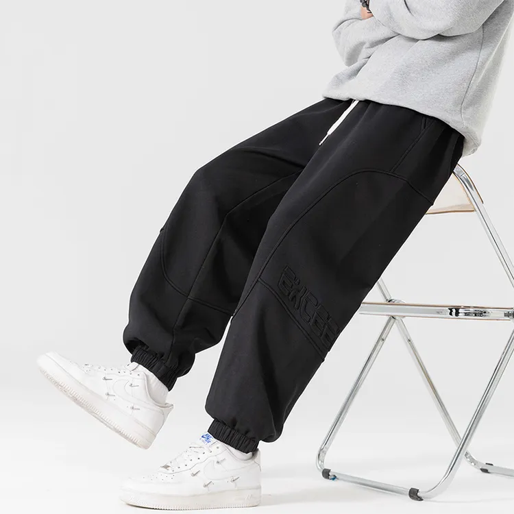GOONJDKE春秋男士大码卫裤胖子百搭休闲裤男加肥加大长裤运动裤子