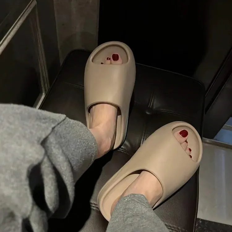 利尼科比利新款拖鞋二代情侣一字拖轻质外穿男女鱼嘴锯齿网红凉拖