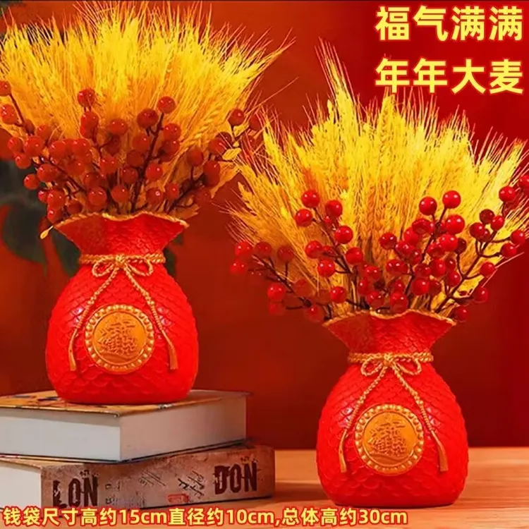 黄金大麦穗仿真假花客厅餐桌干花花束插花瓶摆件乔迁结婚开业装饰