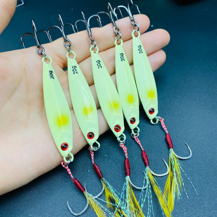 夜钓夜光超亮马牌飘落铁板刀鱼鲅鱼鱤鱼翘嘴路亚假饵远投铁板