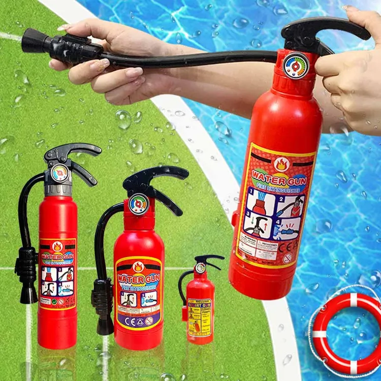 夏日创新仿真喷水带管灭火器男孩女孩玩具水枪模型呲水枪玩具