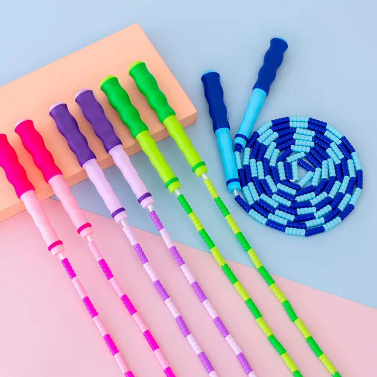 竹节跳绳老师推荐一年级小学生儿童款幼儿园初学者软珠可调节孩子