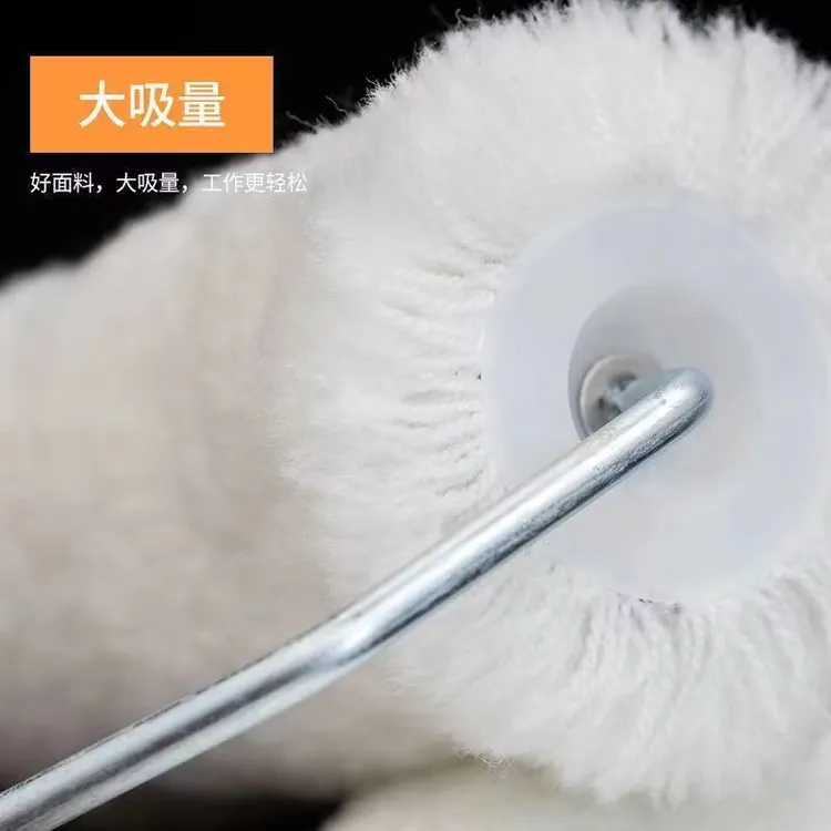棉线滚筒刷长毛粗毛不掉毛无死角9寸滚筒刷 乳胶漆防水涂料