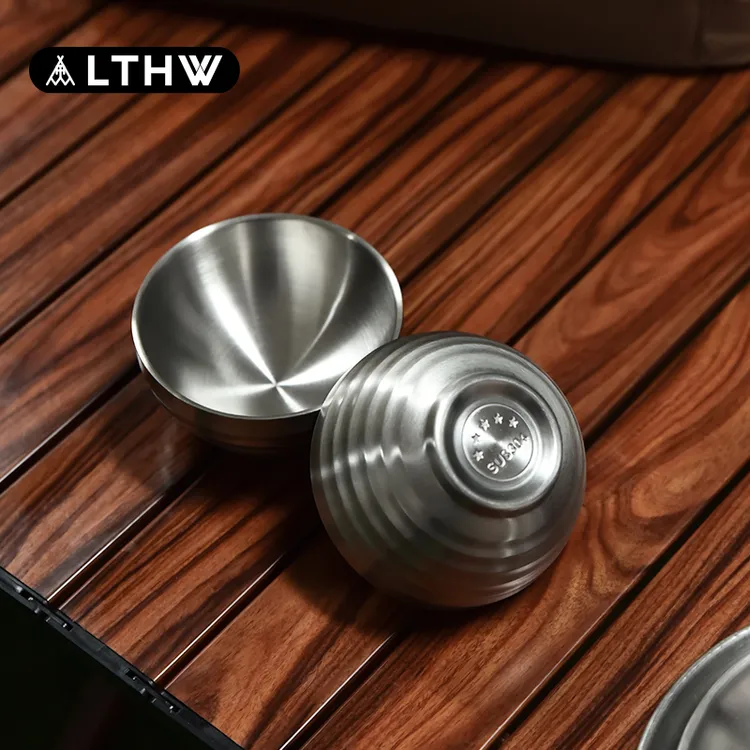LTHW旅腾 餐具户外便携露营野餐碗不锈钢碗304坚固耐用可家用饭碗