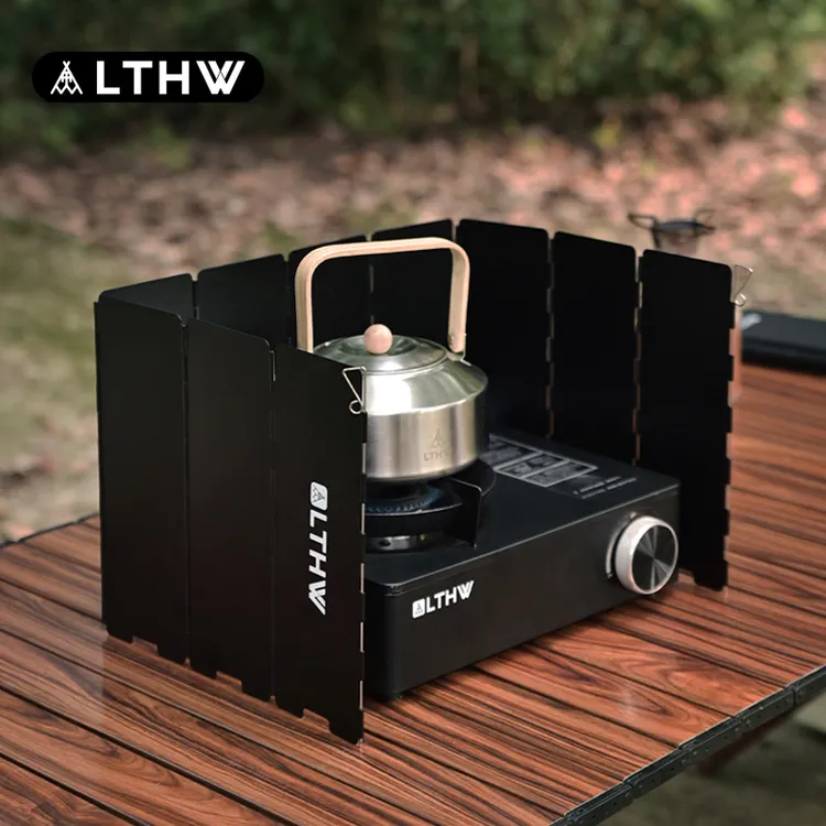 LTHW旅腾户外炉具挡风板10片遮风板炉头通用冷轧板防风罩野炊装备