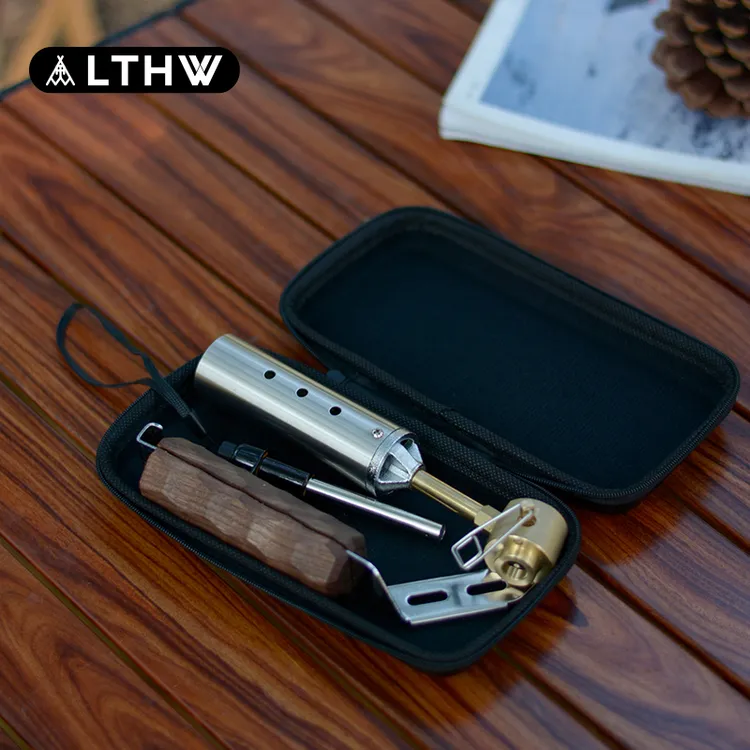 LTHW旅腾猛火燃气折叠喷枪头喷火器户外烧烤烘焙气罐打火烧烤点碳