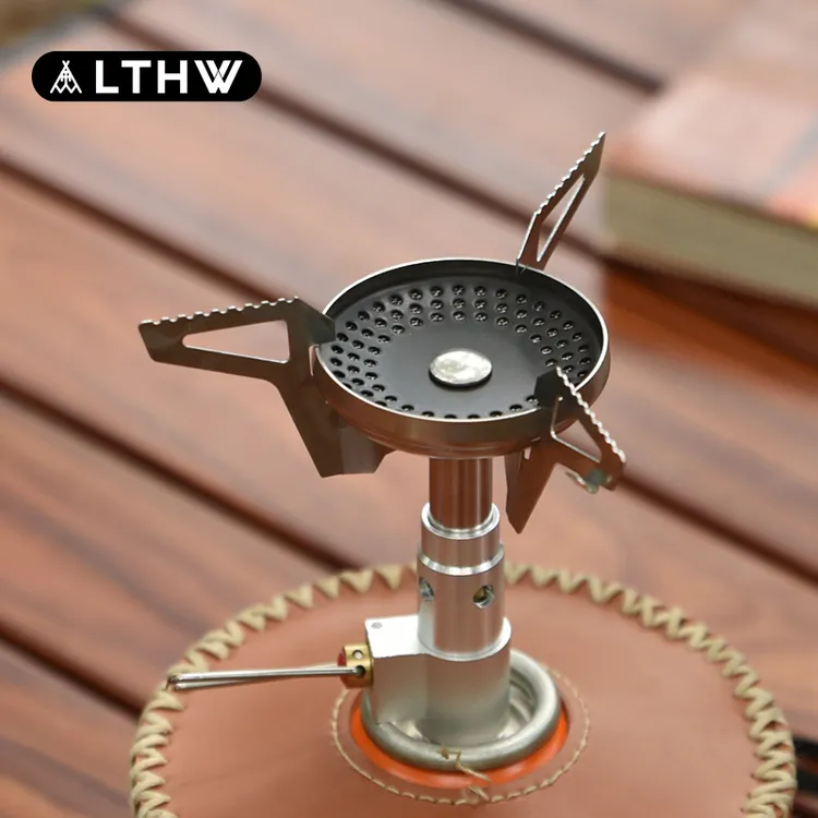 LTHW旅腾户外炉具野营野炊气炉迷你灶头轻焰一体式便携折叠式炉头