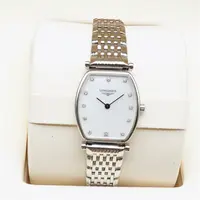 99新 Longines/浪琴 浪琴嘉岚酒桶形贝母盘原钻女表L4.205.4.87.6