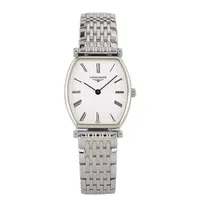 99新 Longines/浪琴 浪琴嘉岚典雅白酒桶形女表优雅L4.205.4.11.6