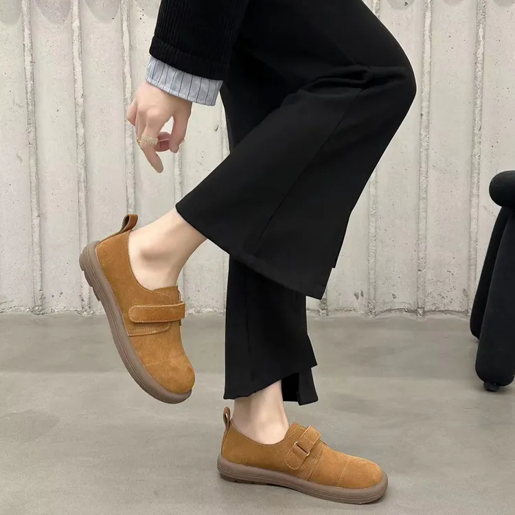 女鞋皮鞋百搭软底厚底低帮