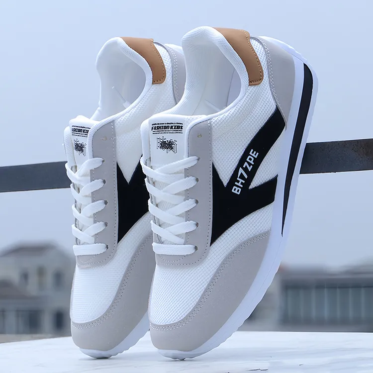 2025夏季男士潮鞋透气跑步潮款男鞋百搭潮流休闲鞋软底防臭网面鞋