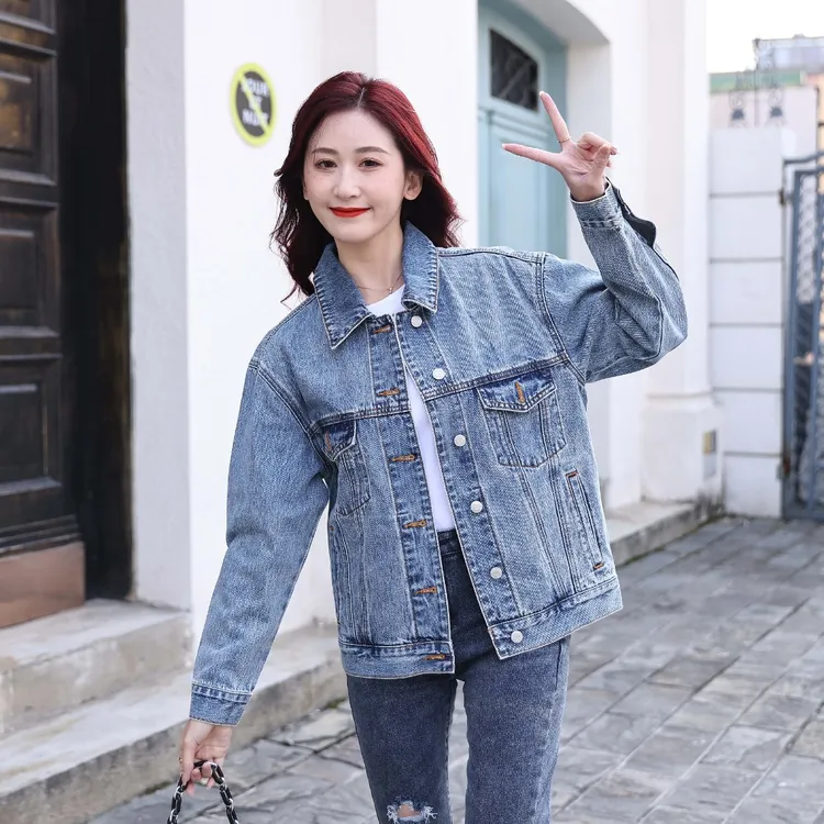 GRYANA女情侣款牛仔外套休闲时尚春秋潮流百搭夹克宽松上衣女外套