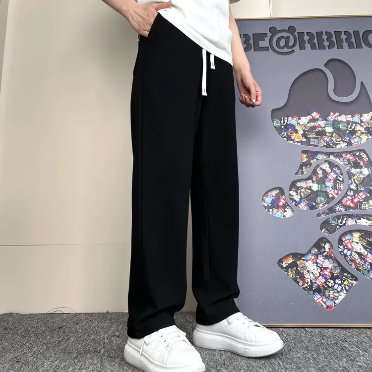 重磅推荐~！2025新款春夏秋垂感直筒裤休闲运动裤百搭直筒休闲裤男