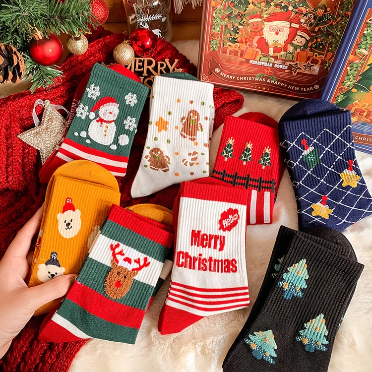 【圣诞袜礼盒】情侣款新年礼物网红学生个性冬日卡通百搭潮ins中筒