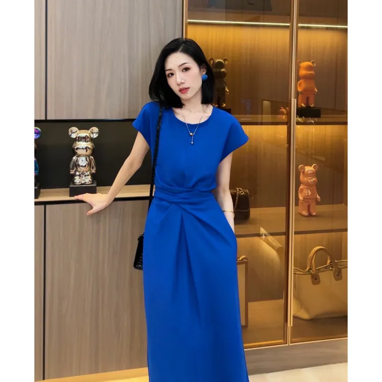 欧颍昇新款轻奢小众高级感女装裙子2024夏季洋气上档次连衣裙6869