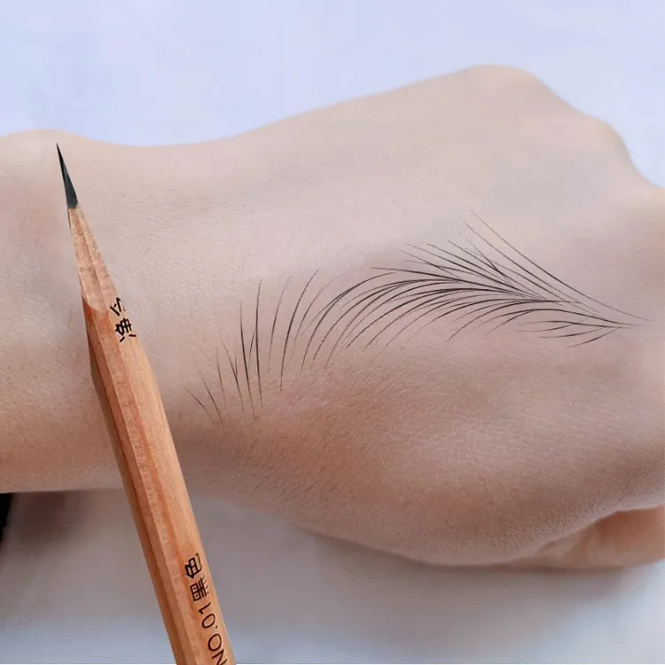 眉笔女硬芯野生眉刀削式防水防麻线条眉硬质根根分明纹绣设计定型