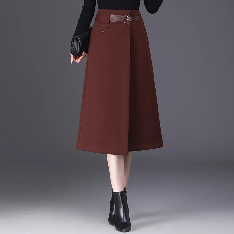 不规则显瘦a字包臀裙女秋冬2025新款高腰通勤半身裙中长气质裙