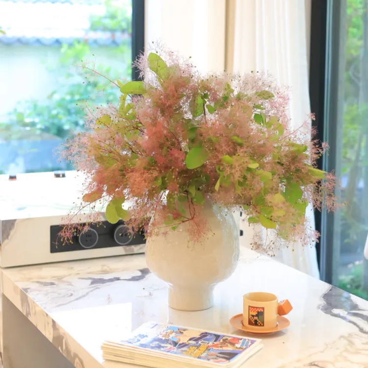 网红ins风加厚玻璃花瓶龙柳雪柳吊钟龟背竹马醉木鲜花插花器摆件