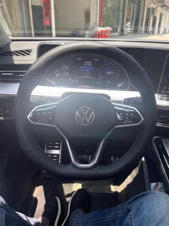 大众迈腾途观高尔夫CC专车专用手缝全包把套抗菌纳帕皮方向盘套