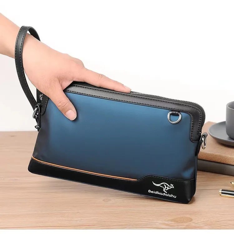 男士手拿包时尚潮流手包休闲百搭单肩斜挎户外运动小背包男士包包