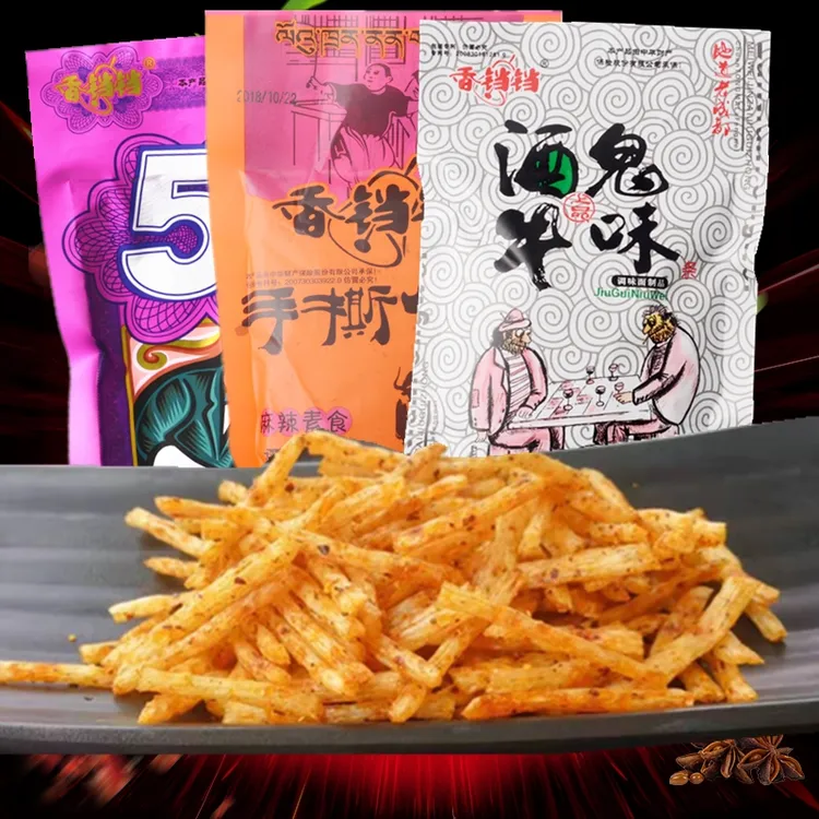 香铛铛酒鬼手撕牛肉味麻辣牛五毛钱河南手工辣条零食儿时校园5