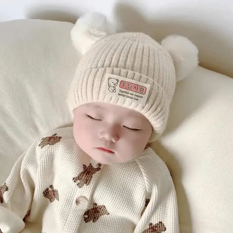 婴儿冬季可爱超萌新生婴幼儿胎帽男女宝宝毛线帽初生针织帽儿童