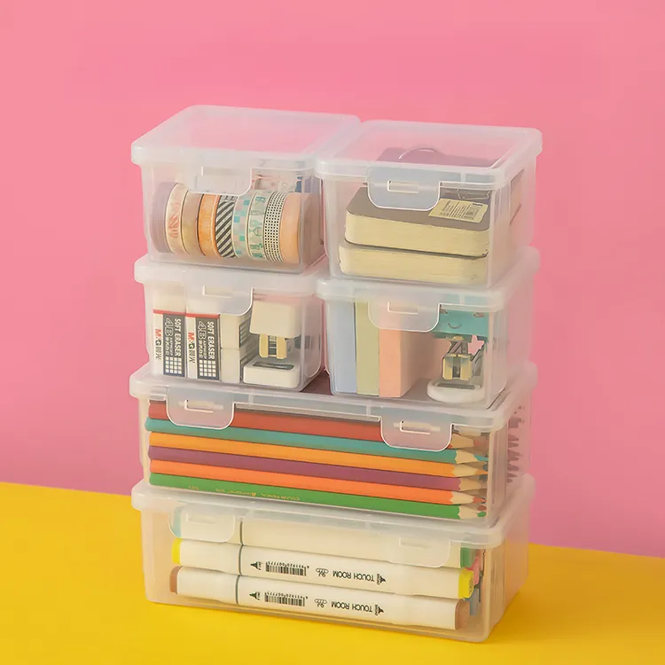 【好物推荐】铅笔收纳盒马克笔收纳盒透明文具手帐贴纸收纳盒可视