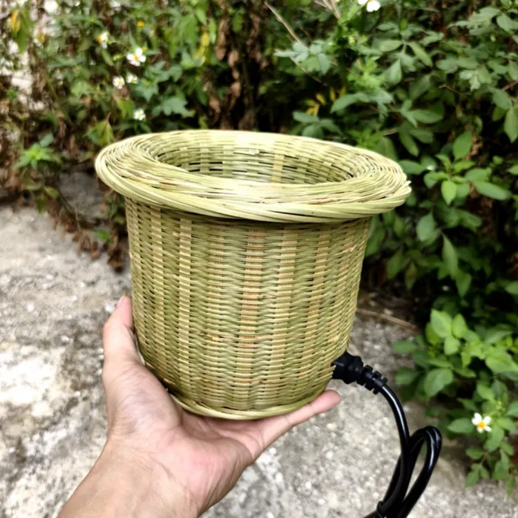 竹篮火锅 竹篮子火锅 竹筒火锅 竹制品竹筐编织电火锅 直播专用