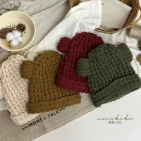 【熊嘟嘟】儿童时尚洋气针织帽子熙熙可可童品帽MZ2331