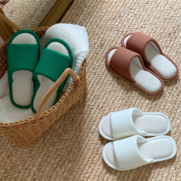 细细条  韩版时尚百搭室内拖鞋情侣居家踩屎感舒适防滑一字拖ins