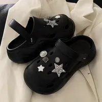 细细条 外穿防滑时尚甜酷风五角星沙滩凉鞋女士厚底eva学生洞洞鞋