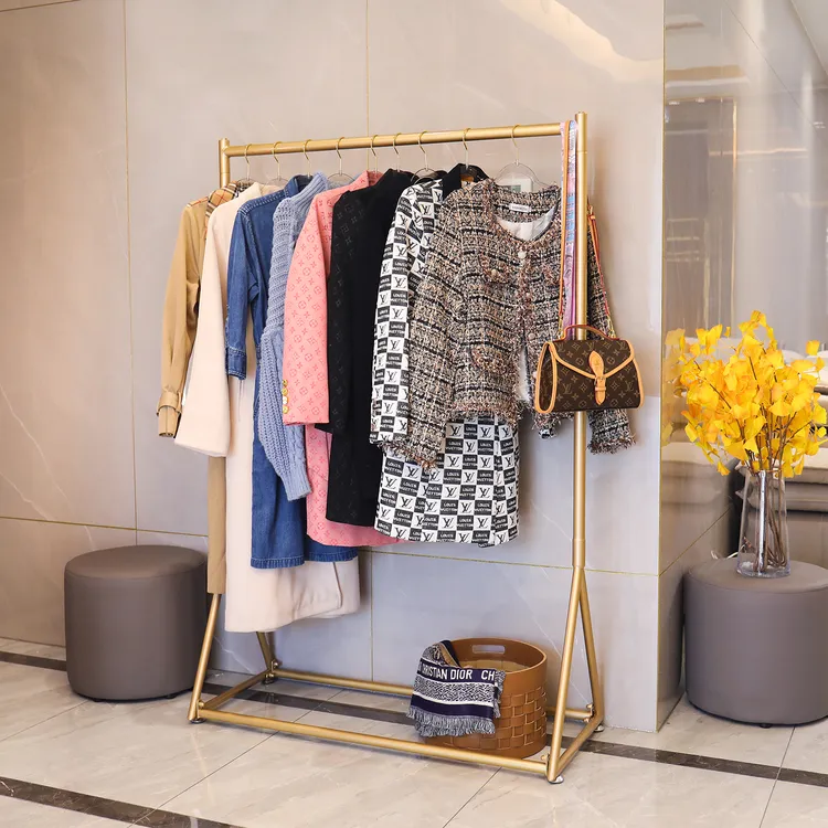 聚当当网红衣帽架挂衣服架子服装店展示架家用轻奢挂衣架落地卧室