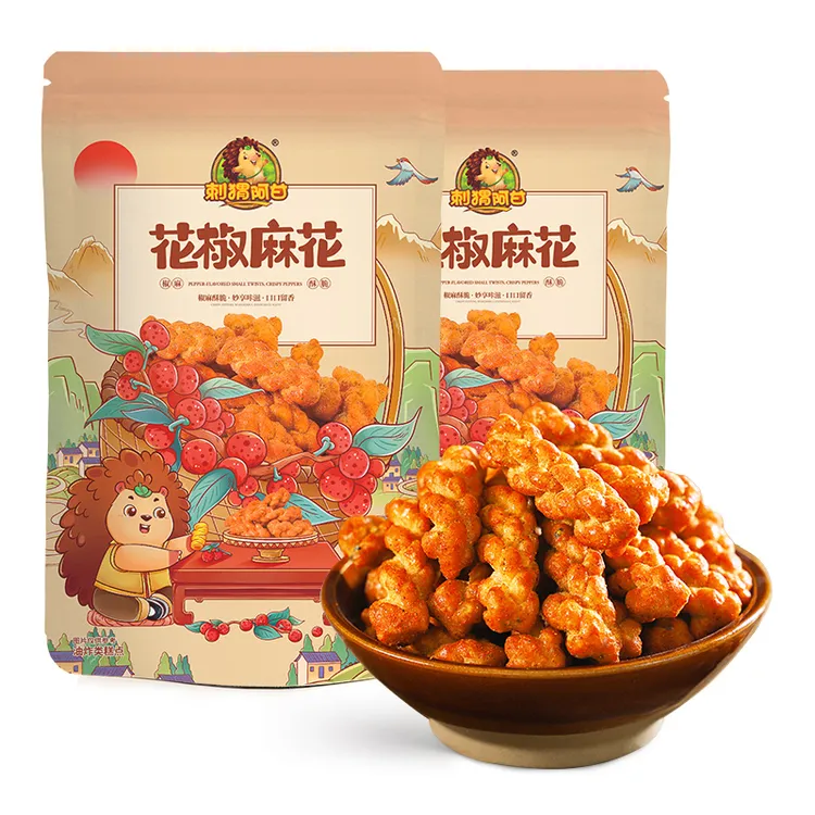 刺猬阿甘 花椒麻花 独立包装 花椒味118g*2办公室休闲零食小吃