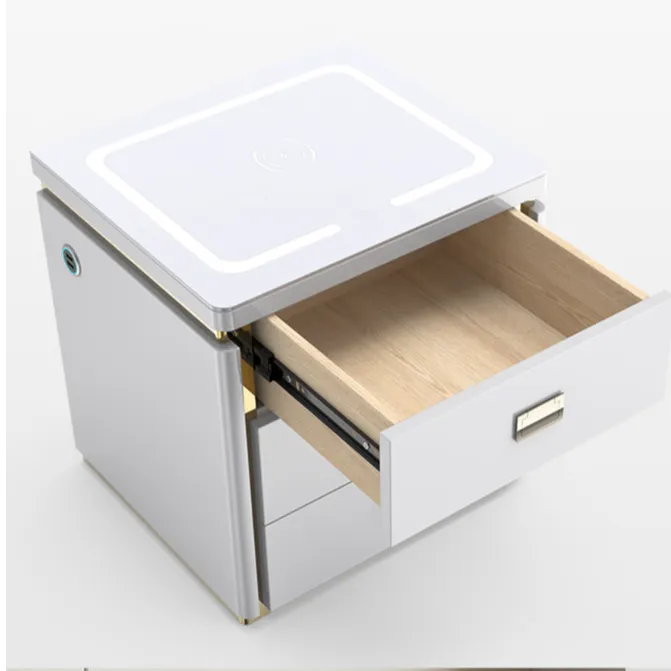 智能无线充电多功能简约保险箱床头柜轻奢家用抽屉式床头柜