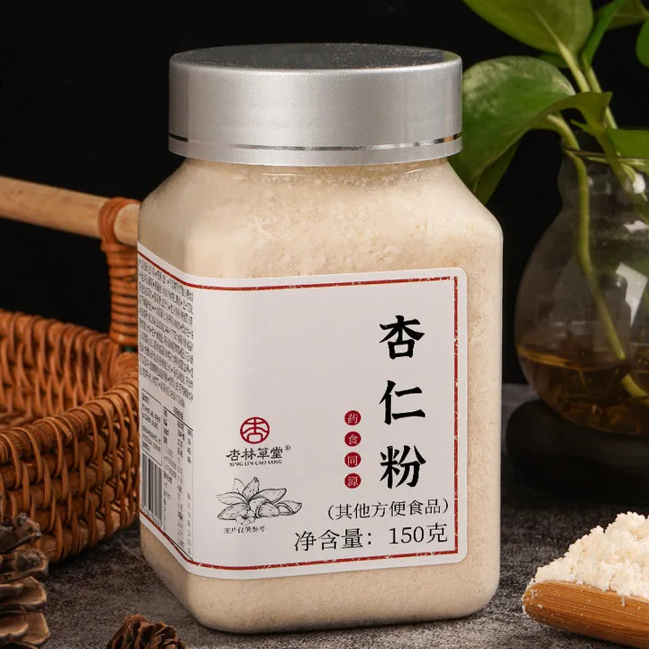 杏林草堂纯杏仁粉点心马卡龙烘焙原料生酮白白饮冲泡营养早餐150g