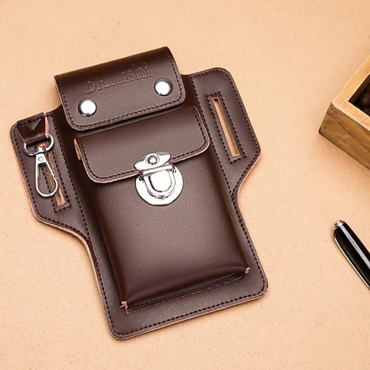 新款手机腰包男士工地干活手机皮套可放烟盒挂钥匙穿皮带户外专用