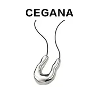 铜合金项链 CEGANA不规则U形冷淡风项链轻奢不掉色小众轻奢高级感