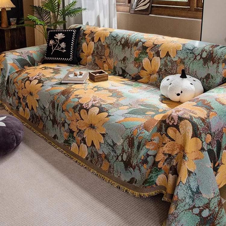 复古美式沙发盖布防滑四季通用轻奢高级感2025新款通用沙发巾盖布