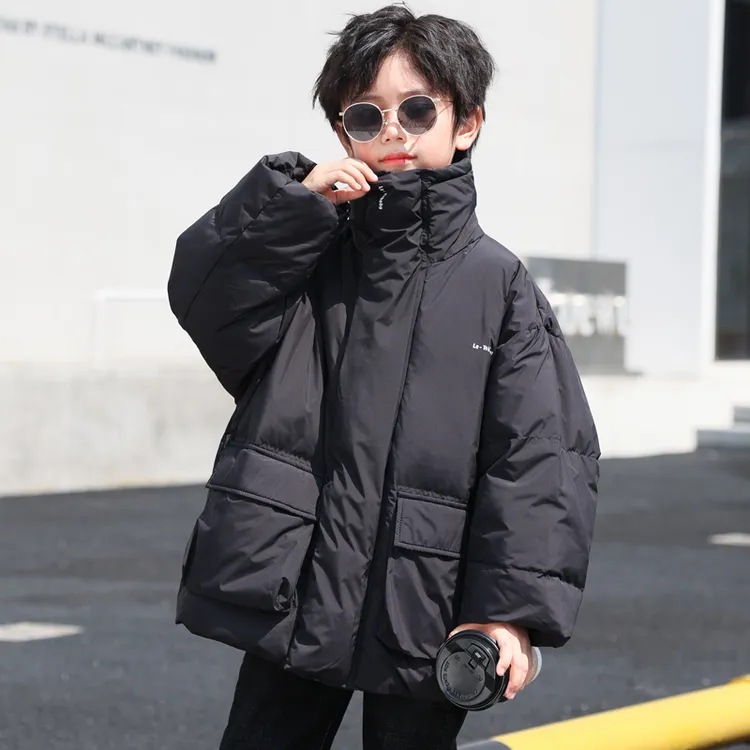 90白鸭绒加厚极寒男童羽绒服2025新款洋气儿童冬装中大童冬季外套