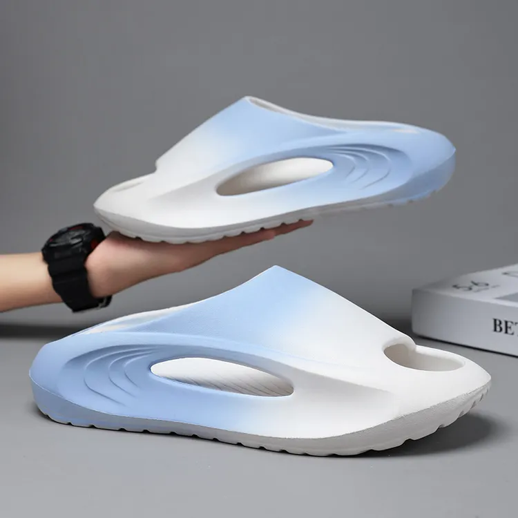 【爆款渐变】夏季男士外穿时尚运动凉拖鞋厚底防滑耐磨软底男一字拖